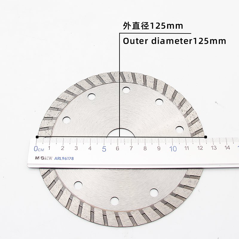 Гофрированный диск 125 мм для камня, толщина 1,5 мм